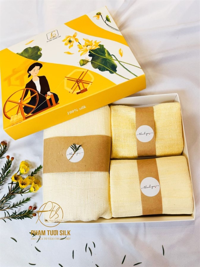 Set quà tặng tơ tằm 02