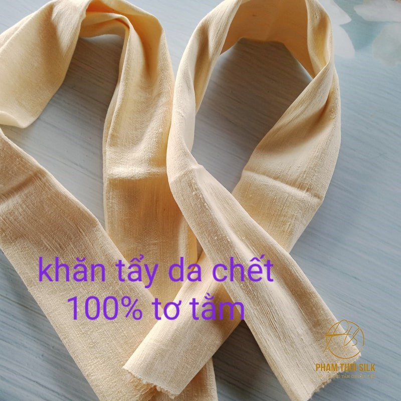 Khăn tẩy da chết body tơ tằm tự nhiên