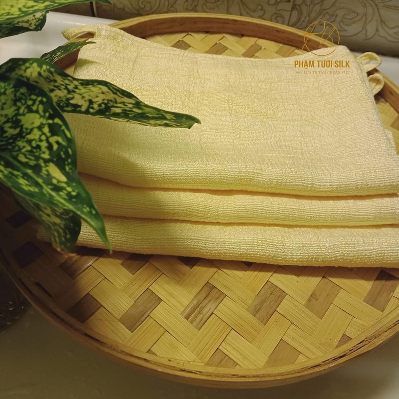 Beautiful silk face towel