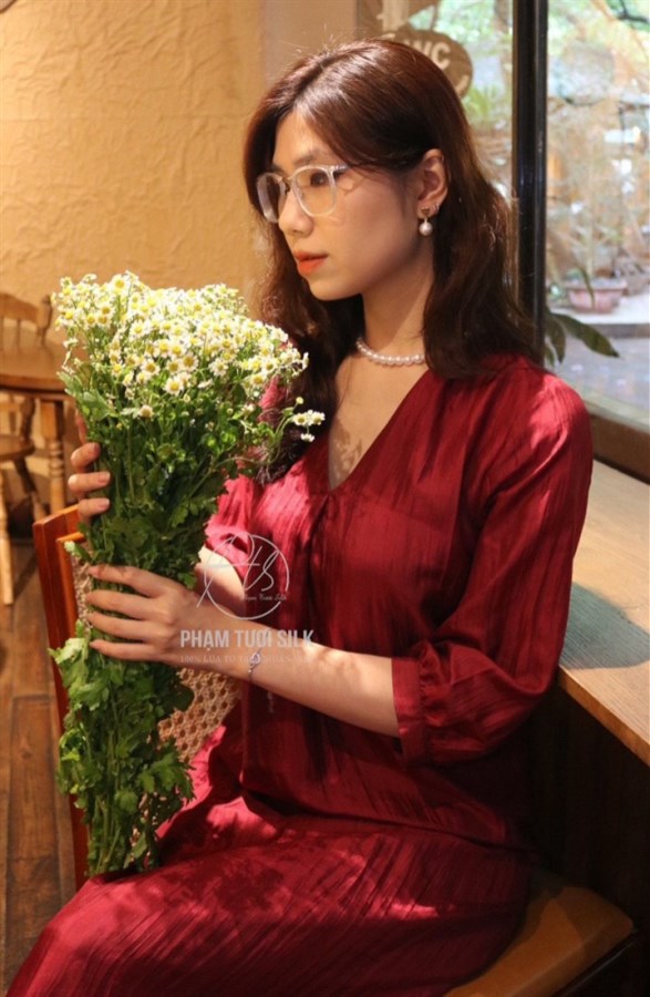 Váy lụa tơ tằm cao cấp (trơn)