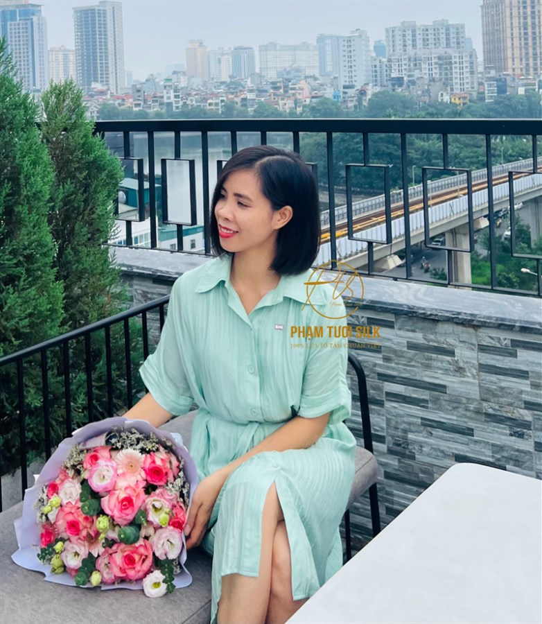 Váy lụa tơ tằm cao cấp (trơn)