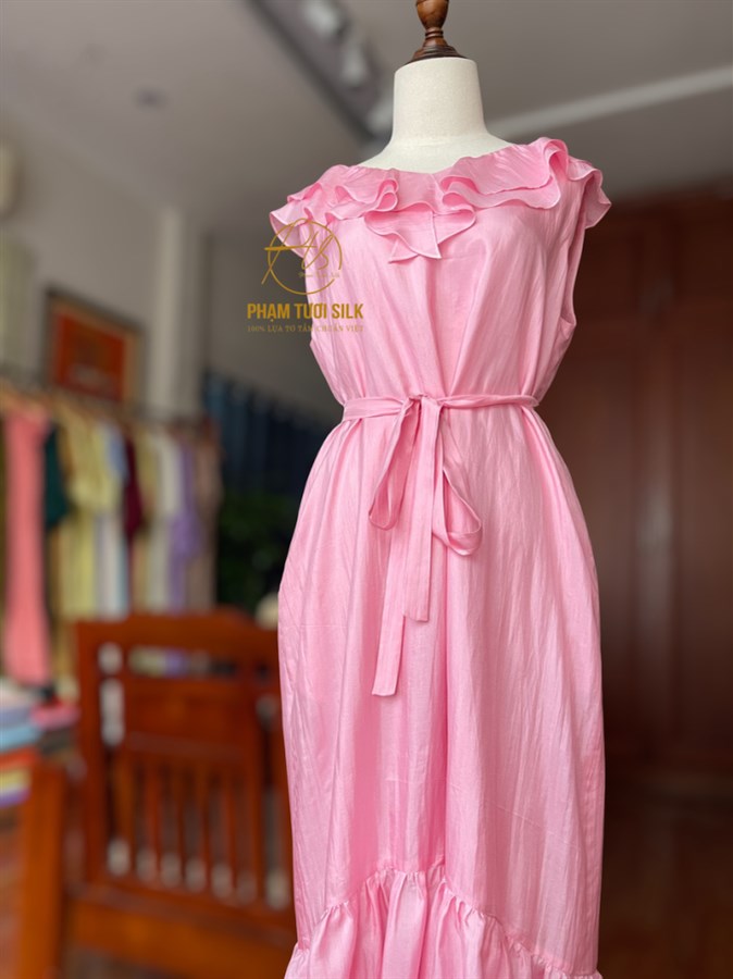 Váy lụa tơ tằm cao cấp (trơn)