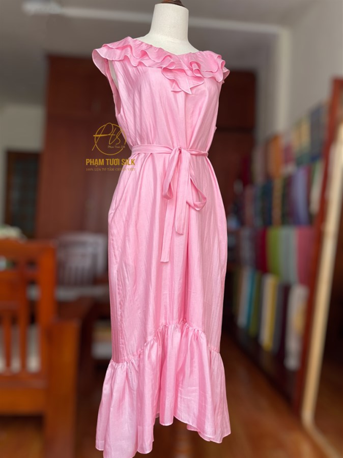 Váy lụa tơ tằm cao cấp (trơn)