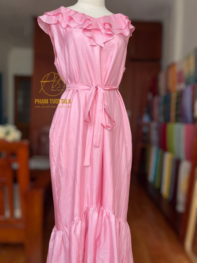 Váy lụa tơ tằm cao cấp (trơn)