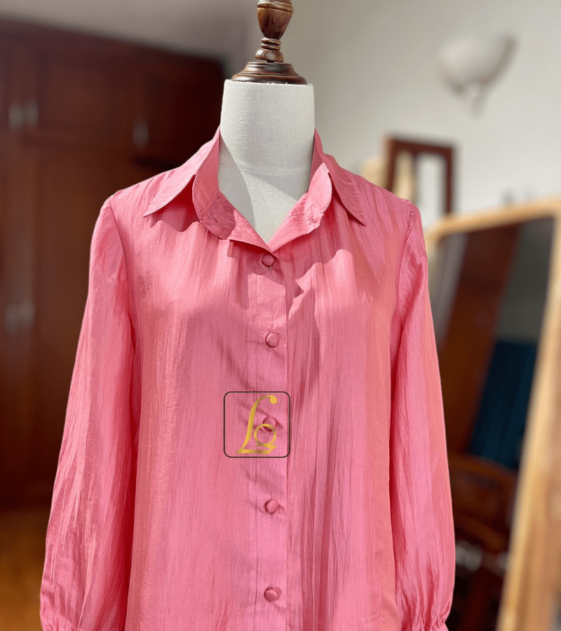 Áo lụa tơ tằm màu hồng