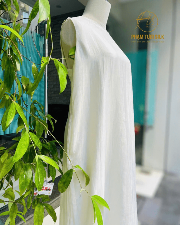 Váy Lụa Tơ Tằm Màu Trắng