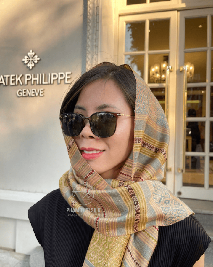 Khăn Thổ Cẩm Tơ Tằm Thủ Công