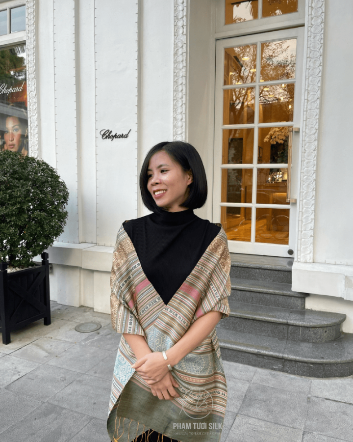 Khăn Thổ Cẩm Tơ Tằm Thủ Công