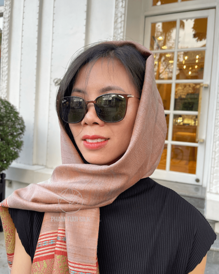 Khăn Thổ Cẩm Tơ Tằm Thủ Công