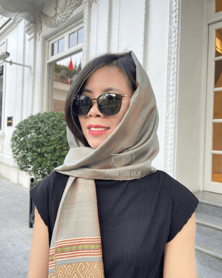 Khăn Thổ Cẩm Tơ Tằm Thủ Công
